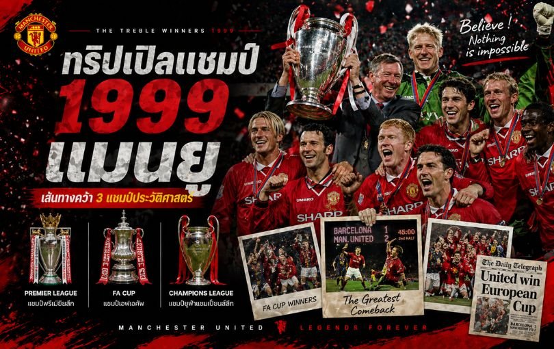 ทริปเปิลแชมป์ 1999 แมนยู_ เส้นทางคว้า 3 แชมป์ประวัติศาสตร์